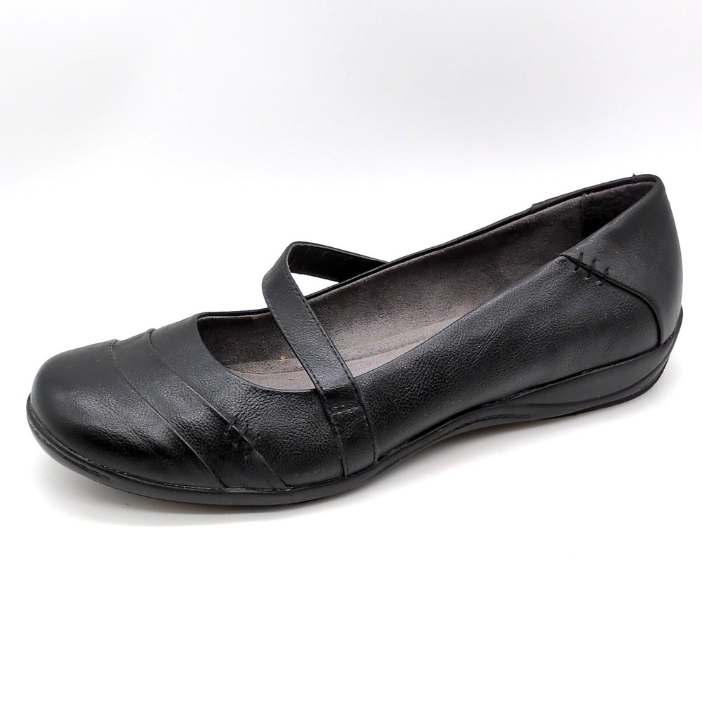 YUU Shoes Womens Iray Black 11 Mary Jane Flats Stretch Strap Walking Comfort‎